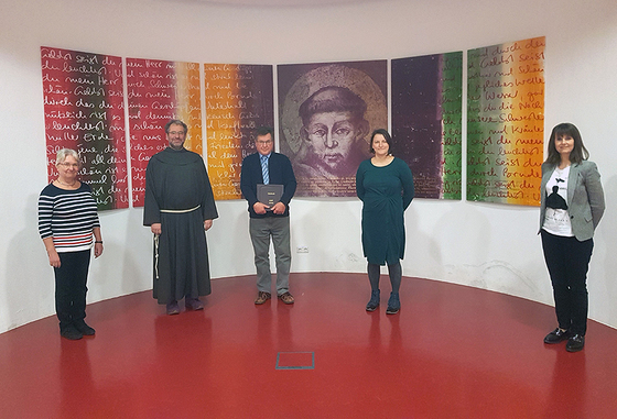 V.l.n.r.: Senta Spanner, P. Markus Schlichthärle, Herbert Spanner, Martina Reder und Elke Pagium