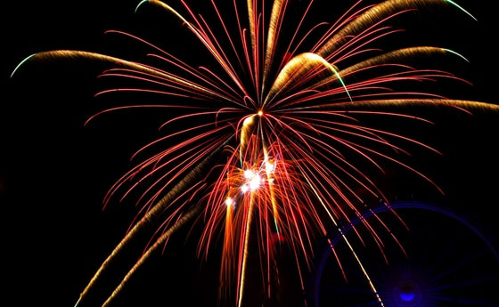 Feuerwerk an Silvester.